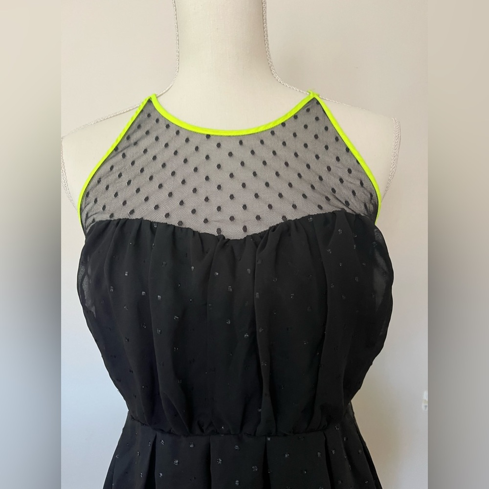 Princess by Vera Wang Black Dots Neon Trim Dress size 7 - Picture 8 of 14